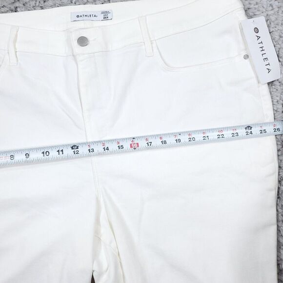 READ Athleta Sculptek Ultra Skinny Jeans in White Plus size 26 26X Stretch - Picture 12 of 13